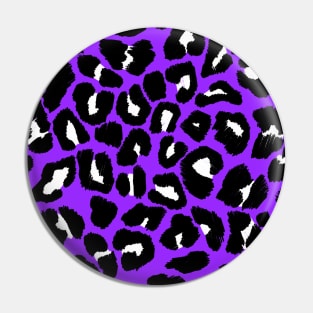 Purple Leopard Spots Print Large Pin