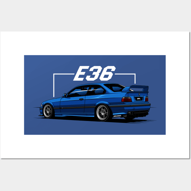 BMW E36 M3 Coupe vector Template