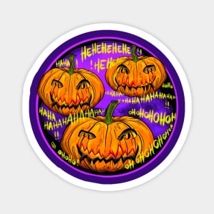 Scary halloween pumpkins Magnet