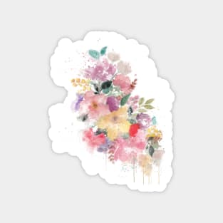 Abstract Flowers Magnet