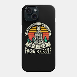 Yoga peace love meditation Phone Case