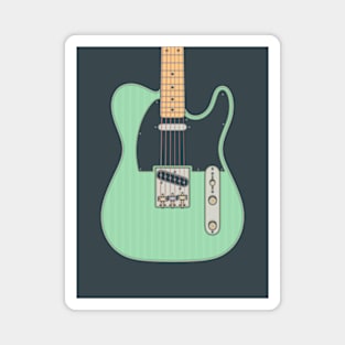 Surf Green Telly Guitar Magnet