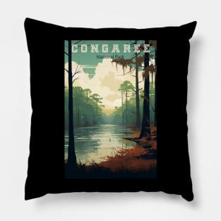 Congaree National Park Travel Poster Pillow