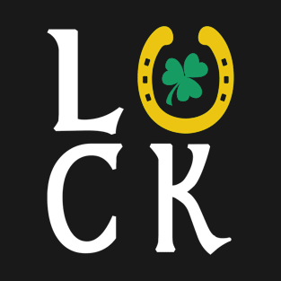 Saint Patrick's Day Irish Luck Shamrock Horse Shoe T-Shirt