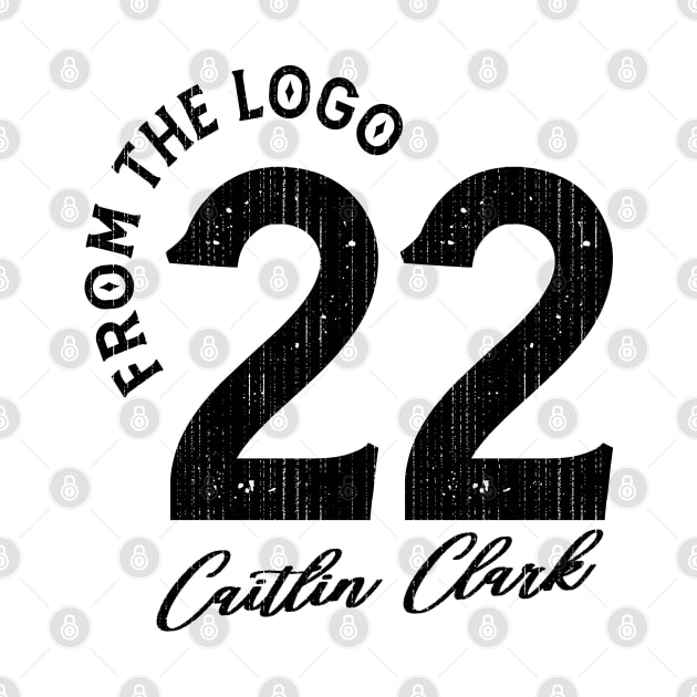 From The Logo 22 Caitlin Clark - Black by Quikerart