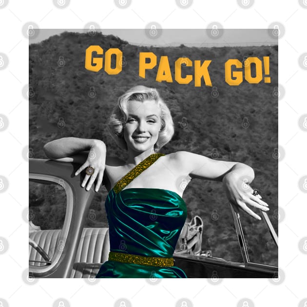 Marilyn at the Go Pack Go! Sign in Hollywood by Rad Love