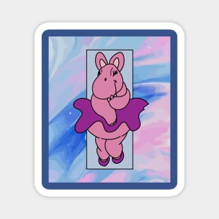 Dancing Ballerina Ballet Hippopotamus Magnet