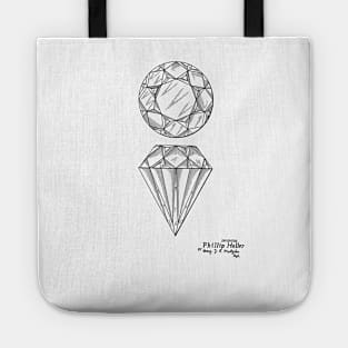 Diamond Cut vintage patent drawing Tote