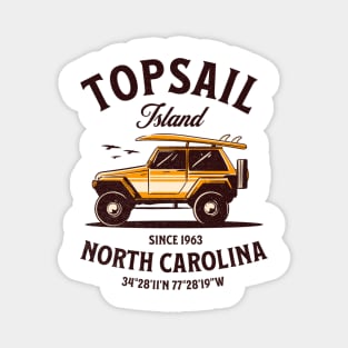 Topsail Island, NC Surfboard Vacationing Magnet