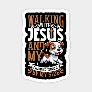 Jesus and dog - Plummer Terrier Magnet