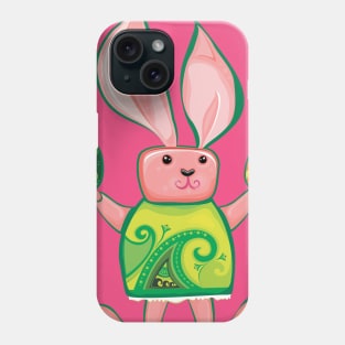 Easter Bunny with painted eggs Phone Case