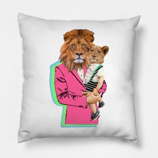 lion and cub in human form Pillow