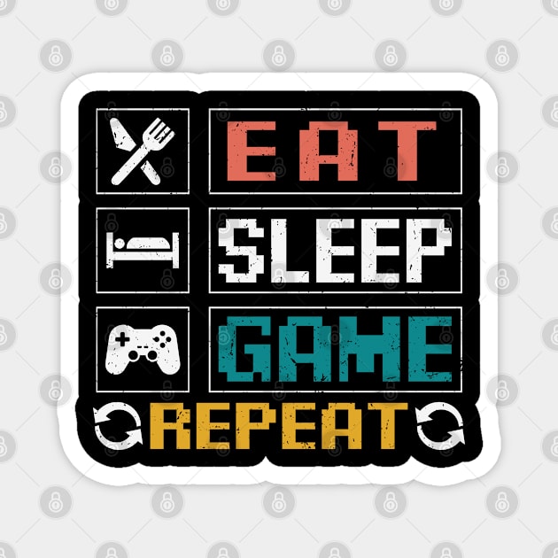 Eat Sleep Game Repeat Magnet by Geoji 