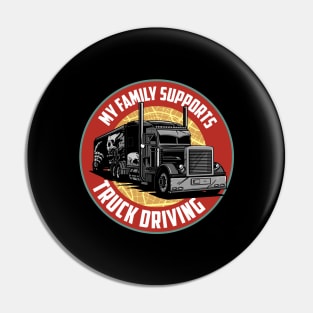 Funny Trucker Truck Driver Big Rig Semi 18 Wheeler Trucking Pin