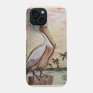 Pelican at Sunset Phone Case