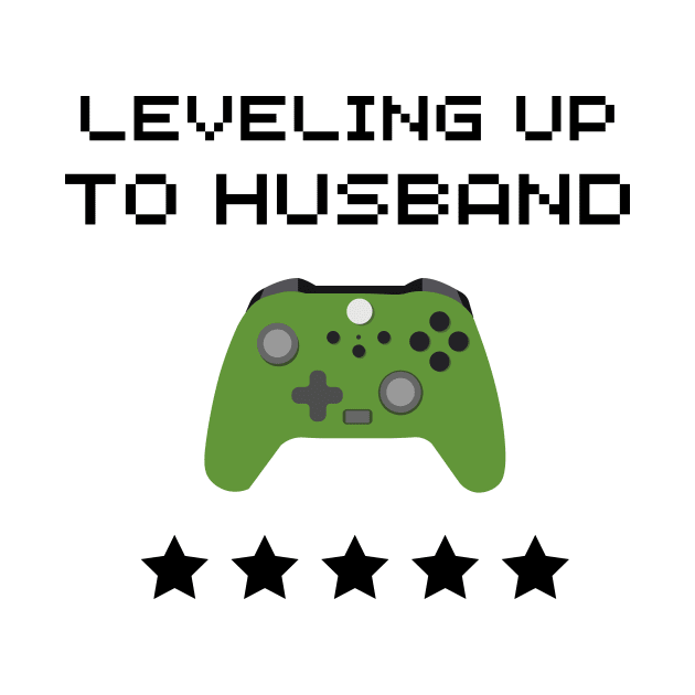 Leveling Up to Husband New Husband Gamer Gift by Haperus Apparel