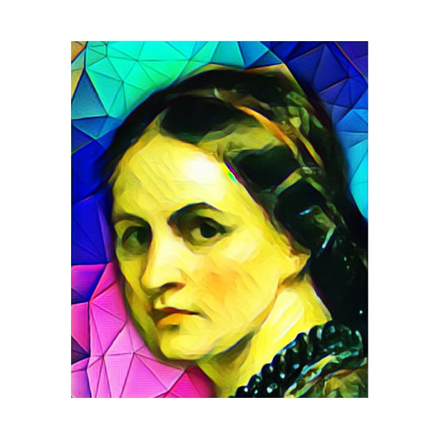 Anne Bronte Colourful Portrait | Anne Bronte Artwork 7 by JustLit