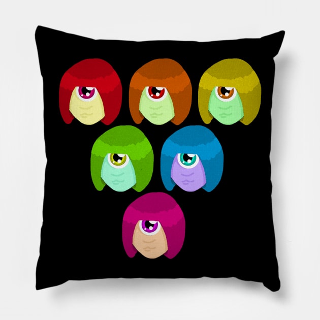 Cyclops Rainbow Pillow by Not Meow Designs 