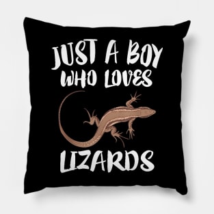 Just A Boy Who Loves Lizards Pillow