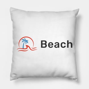 beach, simple design Pillow