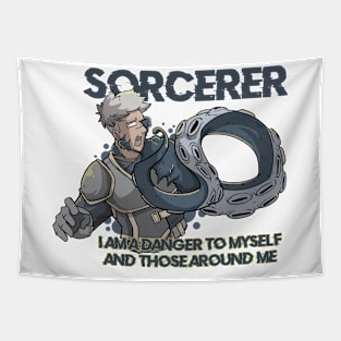 Wizard Mage RPG PnP Roleplaying Dungeon Sorcerer Meme Gift Tapestry