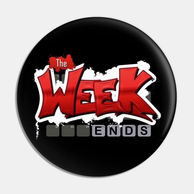 The Week Ends logo Pin by Produce Stand Podcast