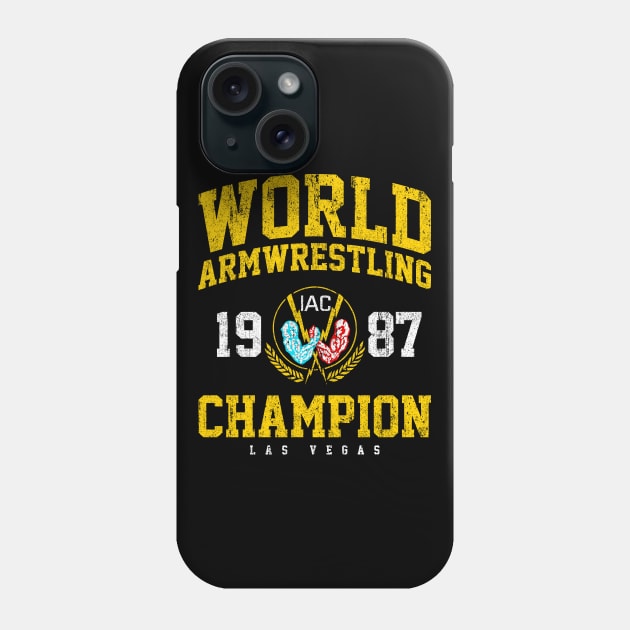 1987 World Armwrestling Champion Phone Case by huckblade