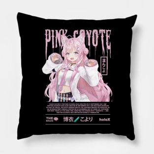 Pink Coyote Pillow