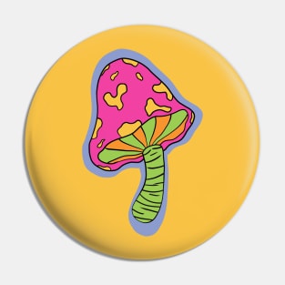 Colorful Mushroom Pin