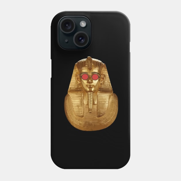 Golden Mask Egyptian King with Red Sunglasses Phone Case by emhoteb