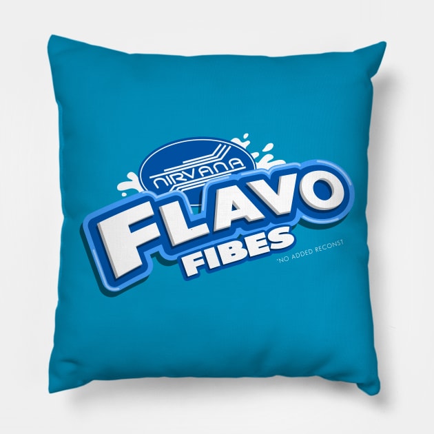 Getting Fat on Flavo Fibes Pillow by boltfromtheblue