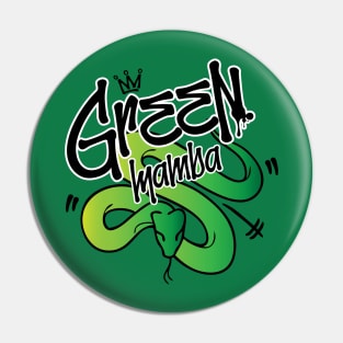 Green Mamba Graffiti Snake Pin