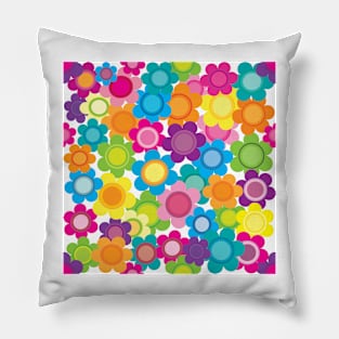 Jeweltone Seamless Flower Pattern Pillow