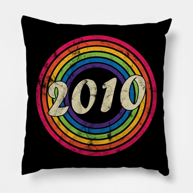 2010 - Retro Rainbow Faded-Style Pillow by MaydenArt