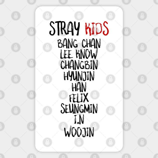 STRAY KIDS' cute names. - Stray Kids - Sticker