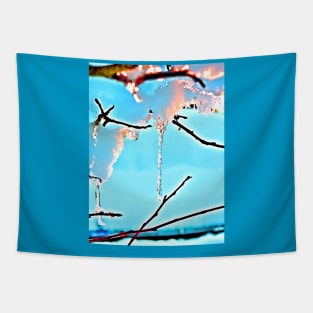 Snowy Branches Tapestry