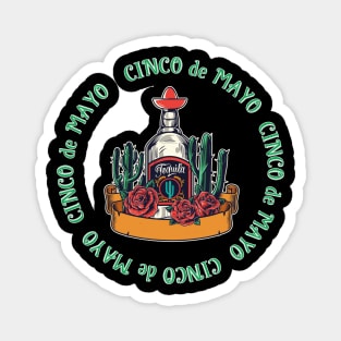 cinco de mayo green tequila Magnet