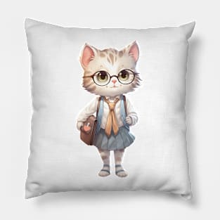 Cute Cat Student Pillow