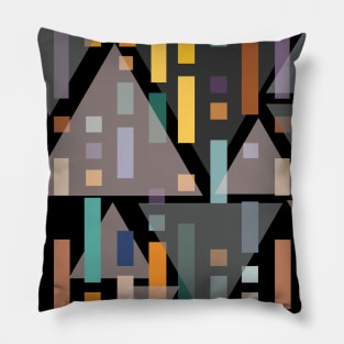 Lines in triangles mosaic Pillow
