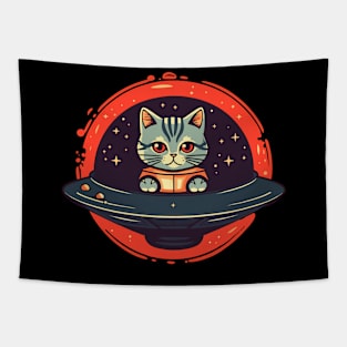 Cute UFO Cat Tapestry