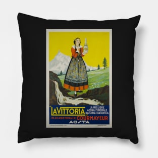 La Vittoria, Courmayeur, Acque minerali, Poster Pillow