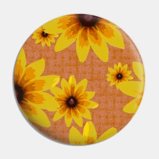 Blackeyed Susan on Burlap Orange Repeat 5748 Pin