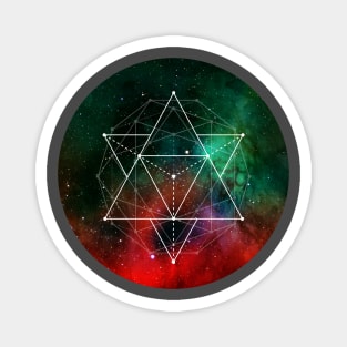 STAR TETRAHEDRON - INTERSTELLAR SPACE-GEOMETRIC SHAPES, FOR SMART, INTELLECTUAL PEOPLE LIKE YOUR GOOD SELF Magnet