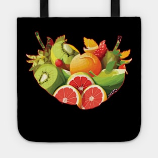 Strawberry Shape Filled By Other Fruits Tote