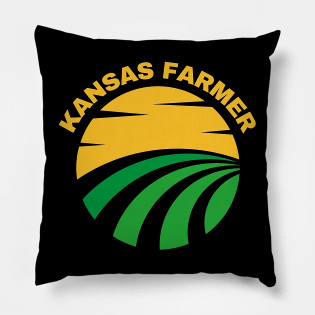 Kansas Farmer Pillow by MtWoodson