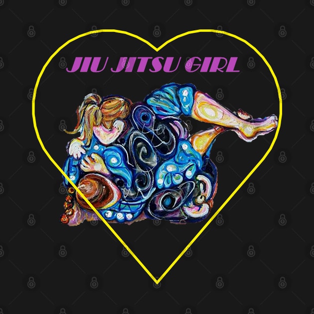 Jiu-Jitsu Girl - BJJ Art - Dreamscape Guard - By Kim Dean by KimDeanArtist