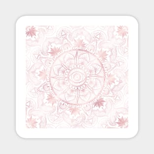 Rose Gold Eye Mandala White Design Magnet