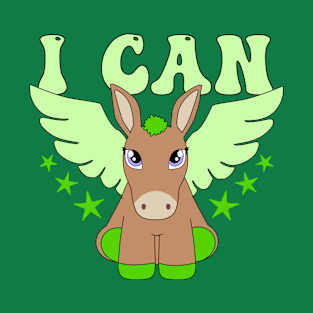 I can donkey pegasus green star T-Shirt