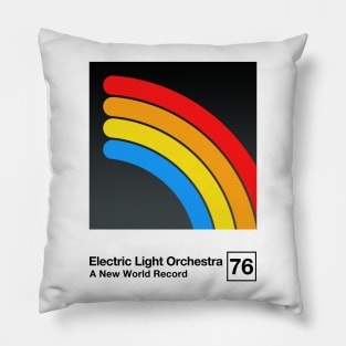 A New World Record / Minimalist Style Graphic Poster Design Pillow