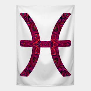 Pisces Paisley Zodiac Sign Tapestry